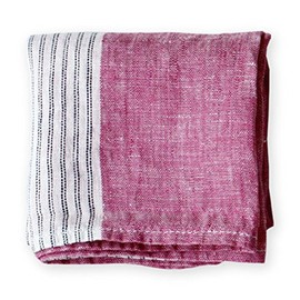 Lino e Lina Linen Handkerchief, Cascata (Magenta) N172, Magenta