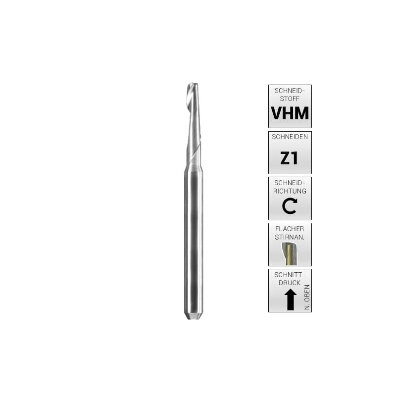 Solid carbide end mill single cutter | Z1 | 1