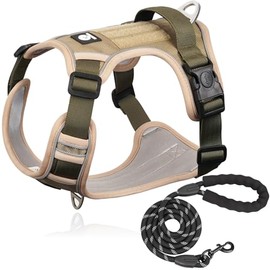 MESVIER Arnés para Perro Chico Mediano Grande con Correa 1.5m, Pechera para Perro Ajustable Reflectante Transpirable, Arneses para Perros Sin Tirones para Caminar Viajar Entrenar Perros Accesorios