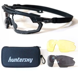 HUNTERSKY HTS Protective Gear Motorcycle anti fog riding Goggles eyewear for men S57, Military eye pro Tactical Shooting padded Glasses airsoft Dustproof Windproof