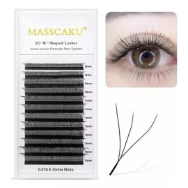 Masscaku Paquete De Extensiones De Pestañas Masscaku 3d Clover Fan