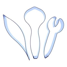 Iris Petal Cutter Set - 3 Pieces - Stainless Steel - Flower Cutters