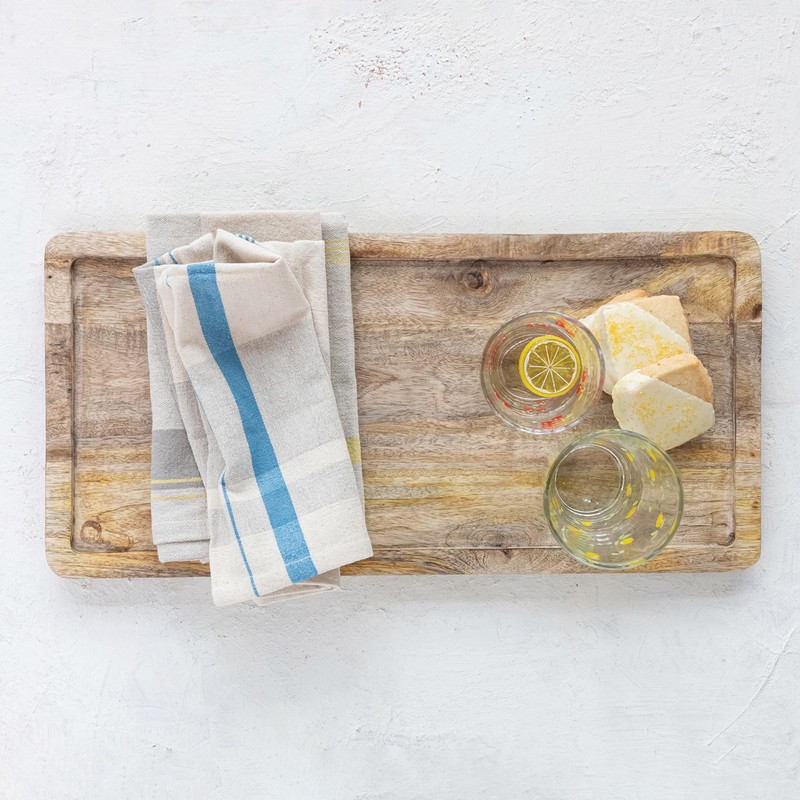 Creative Co-Op Mango Wood Tray, Natural