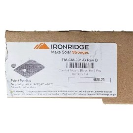IRONRIDGE conduit mounting kit fm-cm-001-b for 3/4 to 1" EMT conduit. box of 4