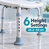 6-Height Adjustable Shower Chair Stool with Non-Slip Feet and 300