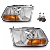 karsparehub For 2009-2012 Dodge Ram 1500 2500 3500 Chrome Headlights