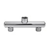 Double Shower Head Manifold Brushed Nickel