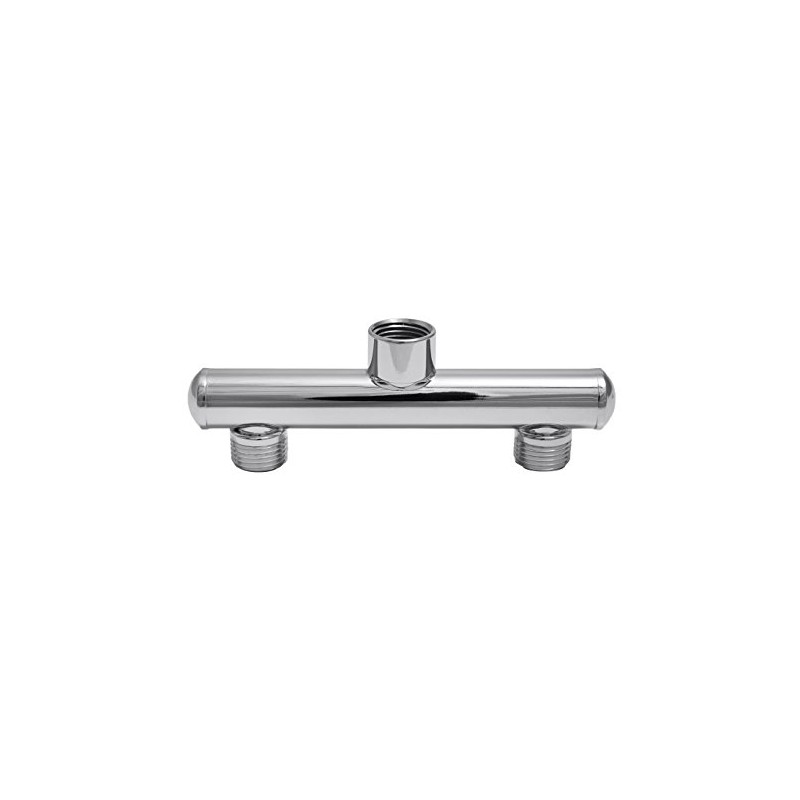 Double Shower Head Manifold Brushed Nickel