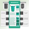 SPONDWILD Compost Bins Outdoor 32 Gallon Reusable Garden Yard Waste