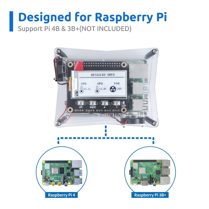 SunFounder NAS Kit for Raspberry pi 4B 3B+ 3B 3A+