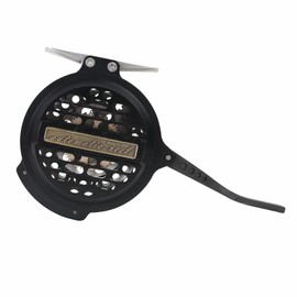 Maxcatch Semi-Automatic Fly Fishing Reel, CNC Machine Cut T6061 Aluminum, Lightweight Design (Black+Gunsmoke)