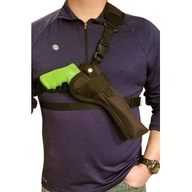 Silverhorse Holsters Chest/Shoulder Gun Holster | Fits Smith & Wesson N Frame Revolvers 25 27 29 57 R8 325 327 625 627 629 929 in 3-8.375" Barrel Lengths (7.5" Barrel Right Hand, Black)