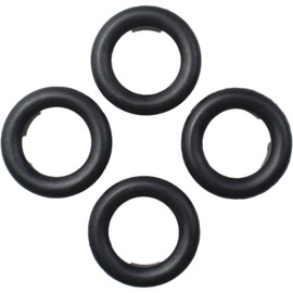 GWYAN 6 Pcs Sink Overflow Ring Bathroom Kitchen Sink Basin Trim Overflow Ring Cover Hole Insert in Cap (Black)