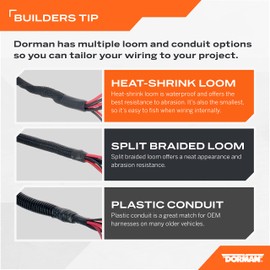 Dorman 86665 3/4 In. X 10 Ft. Black Flex Split Wire Conduit, 10 Pack