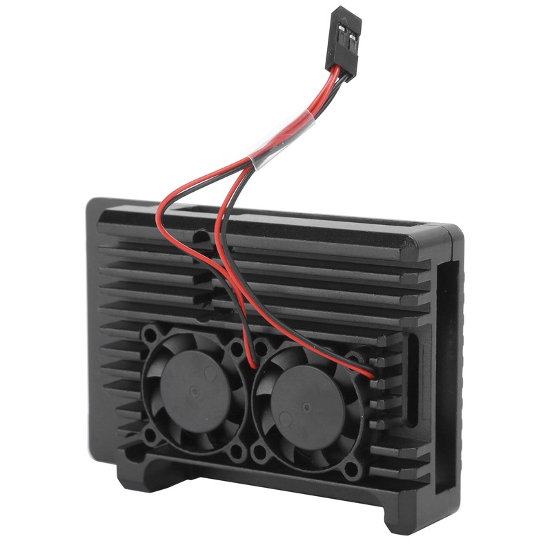 Aluminum Case with Dual Fan Cooling Shell for Raspberry Pi