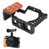 Camera Cage with Wooden Handle for Alpha A7C ILCE 7C