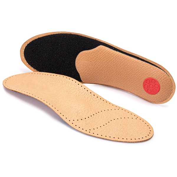 Leather Shoe Insoles with Orthotic Footbed I Insoles with Arch