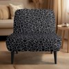 Talayituse Black Leopard Print Accent Chair Cover Slipcover, Armless Stretch