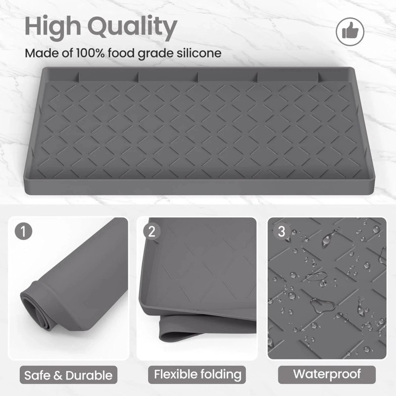 Unbranded 34" x 22" Silicone Under Sink Mat for Kitchen