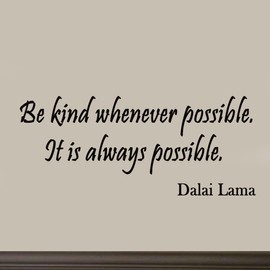 VWAQ Be Kind Whenever Possible It is Always Possible Dalai Lama Wall Decals Buddha Quotes Buddhism