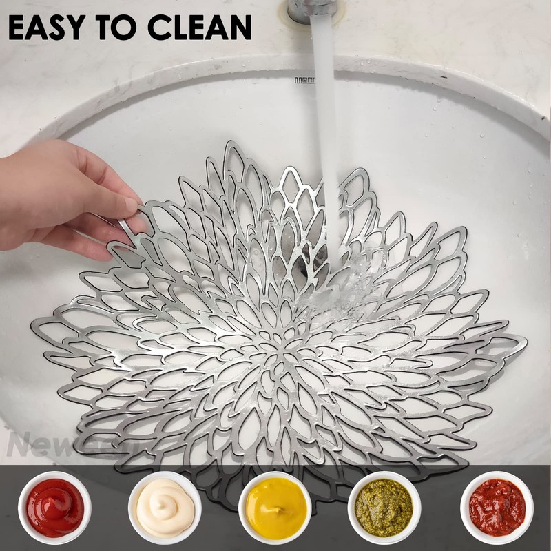 Neween Round Placemats Set of 4, 38 cm Washable Heat