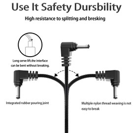 3 Types of DC3.5 Radar Detector Hardwire Power Cord Mirror Wire Plug Tap,with Inline Fuse Holder,Compatible with Cobra Escort Beltronics Uniden Whistler Valentine One Radar Detector (DC3.5-13.6'')