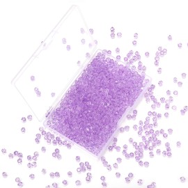 Tiparts 1000pcs Crystal Glass Beads 4mm Bulk Faceted Bicone Spacer Beads for DIY Jewelry Making