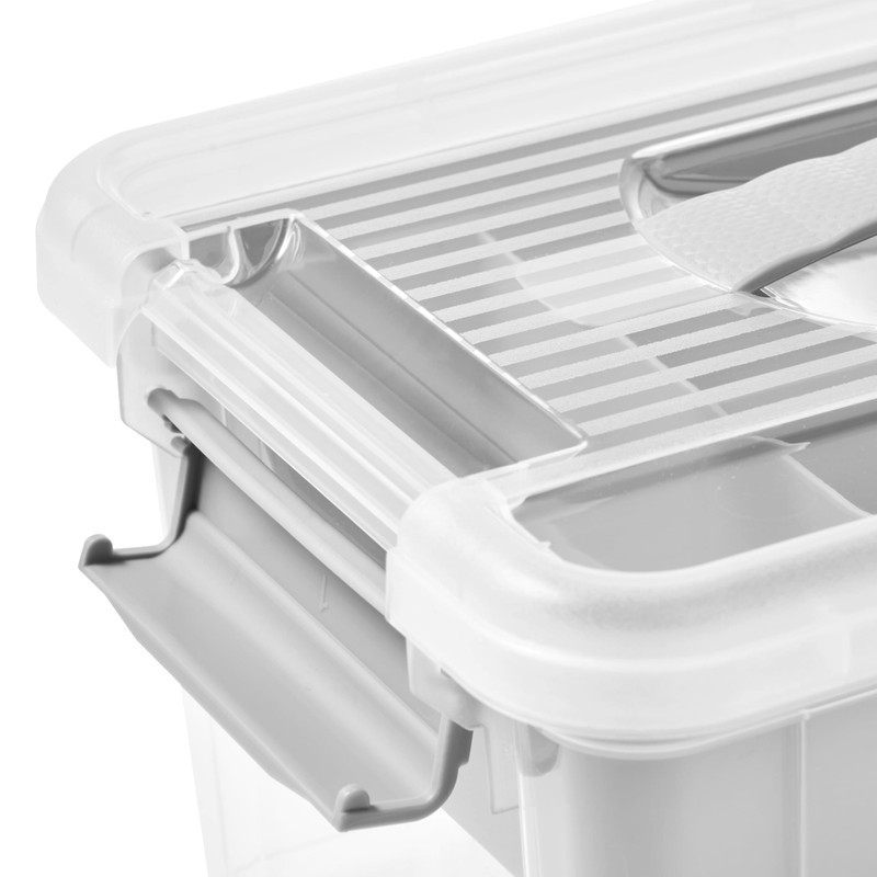 keeeper Organiser Box, 5 L, Comfortable Handle, Practical Clips, Removable