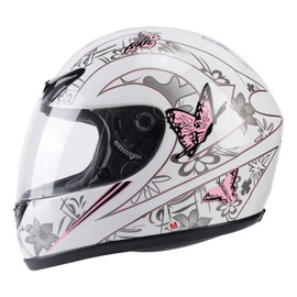 TCMT Full Face Motorcycle Helmet for Adults Men Women, Lightweight Polycarbonate Street Bike Dirt Bike Helmet with Anti-Scratch Mirror Shield and Removable Liner, DOT Approved