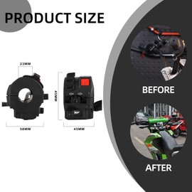 BAOUFF Dirt Bike Handlebar Switch for Hawk 250,Left Electric Motorcycle Light Turn Signal Horn Button for Hawk250
