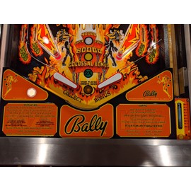 Bally Kiss Pinball Custom Apron Instruction Cards Hi Resolution