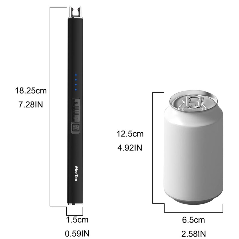 MeeToo Encendedor eléctrico de velas, encendedor recargable de arco de
