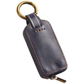 Smasol Tebra Key Case, Genuine Leather, Clavis Compatible, Mansion, Handsfree, Tebra Key Cover, Housewarming Gift, Smart Key Cover, Apartment Key Cover, 3D high-grade / navy