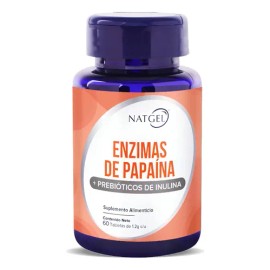 Enzimas De Papaína + Prebioticos | 60 Tabletas 1,200 mg | Natgel