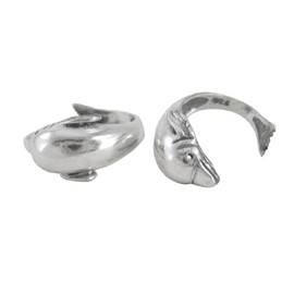 Sterling Silver Dolphin Ear Cuff Earring, One Piece