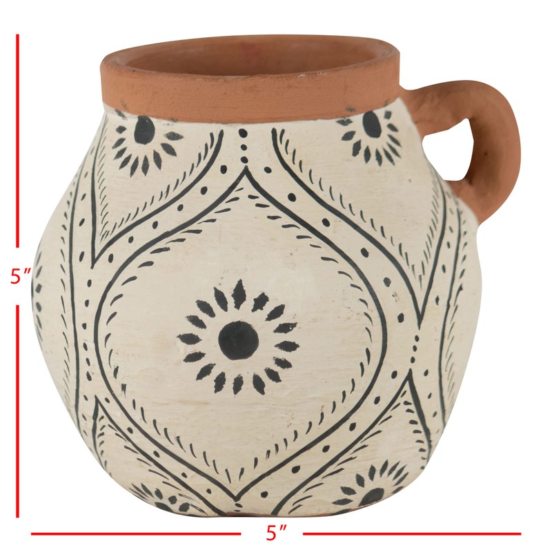 Foreside Home and Garden Natural Terracotta Bud Vase - Foreside