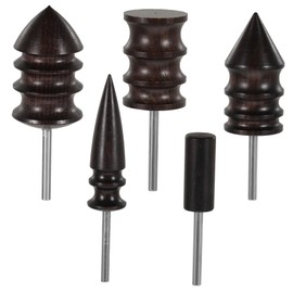 jojofuny 5Pcs Leather Burnishing Tool Craft Burnisher Tips for Polishing Edges for Leatherwork and Restoration Bit Replacement Suitable for Various Leather Thicknesses