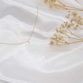 CARISSIMA Gold Women's 9ct Yellow Gold 1mm x 4.5mm I Initial Adjustable Necklace 38cm/15-43cm/17