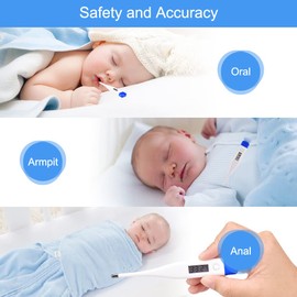 Berrcom Berrcom Digital Thermometer for Adults and Kids, Oral Thermometer for Baby Rectal and Underarm Thermometer for Fever Alarm Medical Thermometer with C/F Switchable