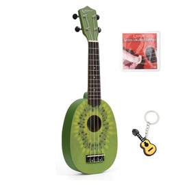 Longteam 21 Inch Cute Beginner Ukulele, Spruce & Mahogany Wooden Soprano Ukuleles, 21'' Hawaii Uke for Gift Idea, Birthday, Christmas (Kiwi)