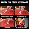Watermelon Fork Slicer Cutter, Stainless Steel 2-in-1 Watermelon Fork Slicer，2024