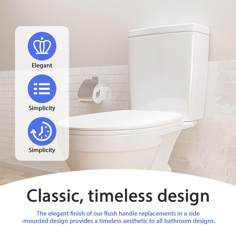 1 Set Universal Toilet Handle Replacement Kit with Stainless Steel