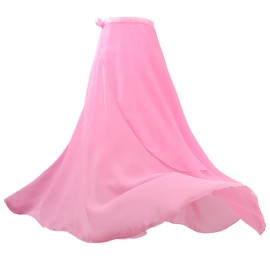 Baisdan Women Ballet Wrap Skirt Chiffon Ballet Skirt Sheer Long Dance Skirt Ballet Dance Dancewear Pink