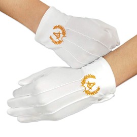 Masonic Grand Lodge White Gloves Freemasonry Regalia Accessory