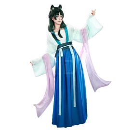 KIRA KIRA Maomao Frog Cosplay Costume Doki-SR The Apothecary Diaries Maomao Green Dress Cosplay Costume Outfit (2XL)