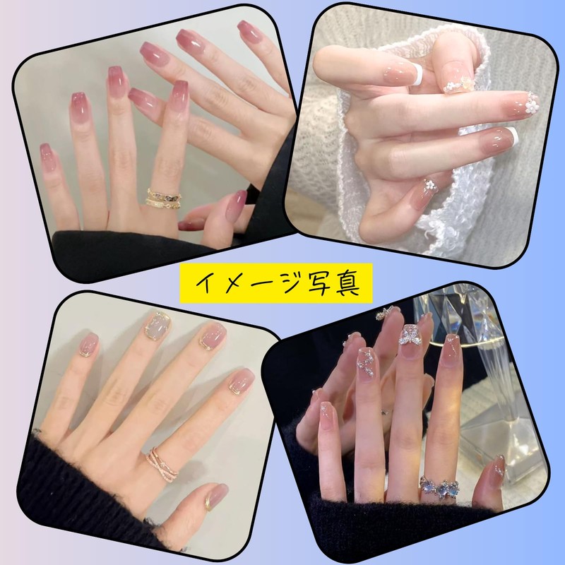 CHARMIX Nail Tips, Ultra Thin, Short, Clear, 300 Pieces, Summer