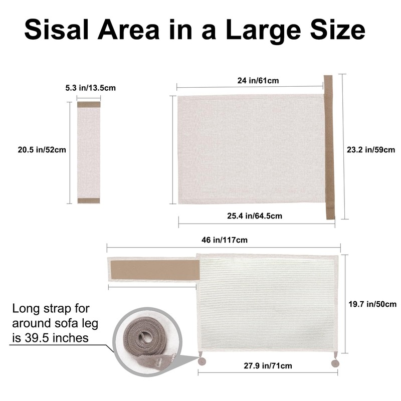 Cat Scratch Sofa Protector,27.6" L*19.6" W Cat Scratch Furniture Protector