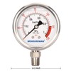 MEASUREMAN Lead-Free Glycerin Filled Reverse Osmosis Pressure Gauge, 2-1/2" Dial