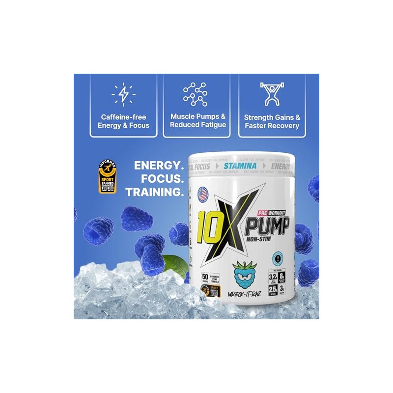Non Stim Pre Workout Powder No Caffeine Beta Alanine Creatine