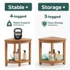 BEKVEM Waterproof Corner Shower Stool for Inside Shower, Poly Lumber